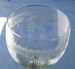 Service de 6 verres en cristal de Saint Louis modèle Micado Haut. 12,7 cm