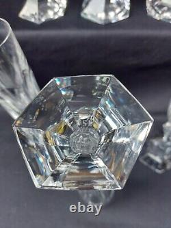 Service de 6 verres flutes à Champagne en cristal de St Louis modèle Chambord