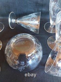 Service de 8 verres à Vin Eau en cristal de St Louis modèle référencé
