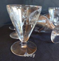 Service de 8 verres à Vin Eau en cristal de St Louis modèle référencé