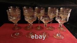 Service de 9 verres à vin en cristal de Saint Louis modèle Anvers