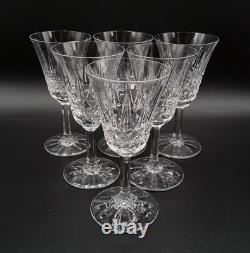 Service de six verres à vin rouge en cristal taillé de Saint-Louis modèle Tarn