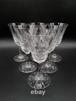Service de six verres à vin rouge en cristal taillé de Saint-Louis modèle Tarn