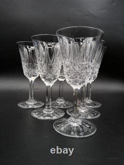 Service de six verres à vin rouge en cristal taillé de Saint-Louis modèle Tarn