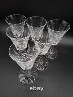 Service de six verres à vin rouge en cristal taillé de Saint-Louis modèle Tarn