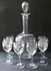 Service Liqueur Art Nouveau Carafe 8 Verres Cristal Grav&eacute; Baccarat St Louis