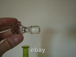 Service liqueur digestif cristal taillé gravé Saint ST Louis couleur chartreuse