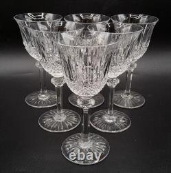 Service six verres à vin cristal soufflé taillé signé Saint-Louis modèle Tommy