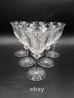 Service six verres à vin cristal soufflé taillé signé Saint-Louis modèle Tommy