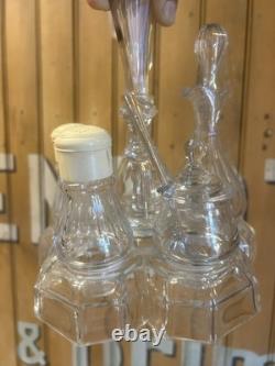 Serviteur Cristal Taillé Saint Louis Baccarat Porte Huilier Salière Napoléon III