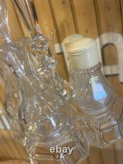 Serviteur Cristal Taillé Saint Louis Baccarat Porte Huilier Salière Napoléon III