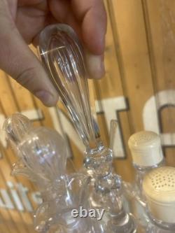 Serviteur Cristal Taillé Saint Louis Baccarat Porte Huilier Salière Napoléon III