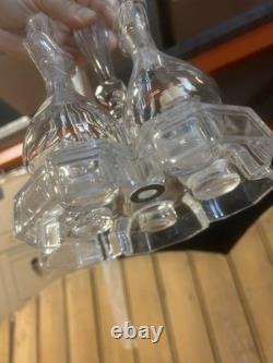 Serviteur Cristal Taillé Saint Louis Baccarat Porte Huilier Salière Napoléon III