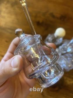 Serviteur Cristal Taillé Saint Louis Baccarat Porte Huilier Salière Napoléon III