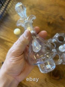 Serviteur Cristal Taillé Saint Louis Baccarat Porte Huilier Salière Napoléon III