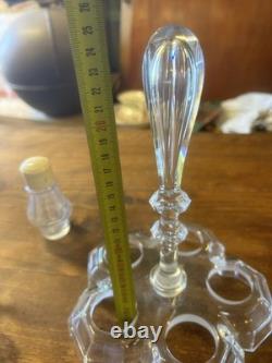 Serviteur Cristal Taillé Saint Louis Baccarat Porte Huilier Salière Napoléon III