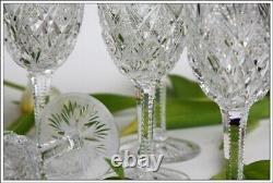 Set 6 verres à eau en cristal de Saint Louis modèle Florence Water glasses (A)