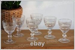 Set 6 verres à vin n°4 en cristal de Saint Louis modèle Trianon Wine glasses