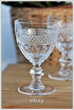 Set 6 verres à vin n°4 en cristal de Saint Louis modèle Trianon Wine glasses