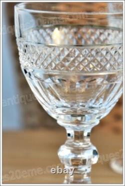 Set 6 verres à vin n°4 en cristal de Saint Louis modèle Trianon Wine glasses
