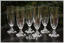Set de 6 flûtes en cristal de St Louis modèle Saint-Cloud Champagne flutes