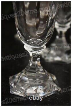 Set de 6 flûtes en cristal de St Louis modèle Saint-Cloud Champagne flutes