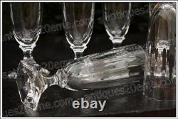 Set de 6 flûtes en cristal de St Louis modèle Saint-Cloud Champagne flutes