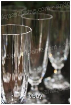 Set de 6 flûtes en cristal de St Louis modèle Saint-Cloud Champagne flutes