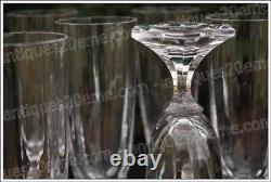 Set de 6 flûtes en cristal de St Louis modèle Saint-Cloud Champagne flutes