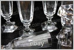 Set de 6 flûtes en cristal de St Louis modèle Saint-Cloud Champagne flutes