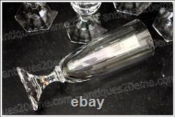 Set de 6 flûtes en cristal de St Louis modèle Saint-Cloud Champagne flutes
