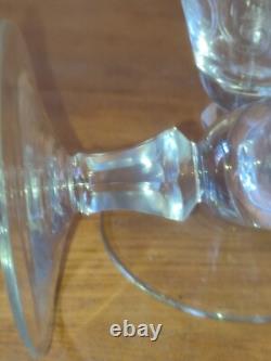 Six verres à eau en cristal décor de fleurs et frise dlg Baccarat St Louis