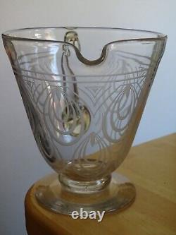 St Louis Ancien Pitcher Broc Cristal Modele Astrid Art Deco Decor A L'acide