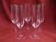 St Louis, Aurore, Serie De 5 Flutes A Champagne En Cristal Uni, Annees 80