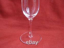 St Louis, Aurore, Serie De 5 Flutes A Champagne En Cristal Uni, Annees 80