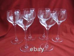 St Louis, Aurore, Serie De 6 Verres A Eau En Cristal Uni, Annees 80