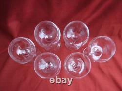 St Louis, Aurore, Serie De 6 Verres A Eau En Cristal Uni, Annees 80