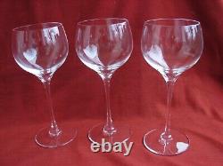 St Louis, Aurore, Serie De 6 Verres A Eau En Cristal Uni, Annees 80