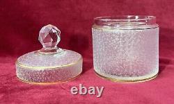 St Louis Crystal Jewellery Ring Box Boite A Bijoux Bagues Cristal Grave Acide Or