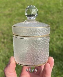 St Louis Crystal Jewellery Ring Box Boite A Bijoux Bagues Cristal Grave Acide Or