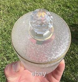 St Louis Crystal Jewellery Ring Box Boite A Bijoux Bagues Cristal Grave Acide Or