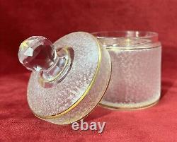 St Louis Crystal Jewellery Ring Box Boite A Bijoux Bagues Cristal Grave Acide Or