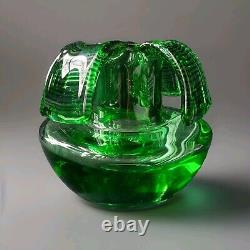 St Louis Vase en cristal Vert Moderniste
