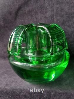 St Louis Vase en cristal Vert Moderniste