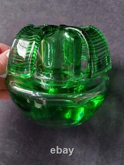 St Louis Vase en cristal Vert Moderniste