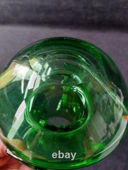 St Louis Vase en cristal Vert Moderniste