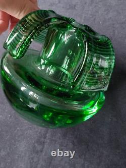 St Louis Vase en cristal Vert Moderniste