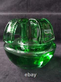 St Louis Vase en cristal Vert Moderniste