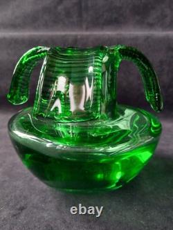 St Louis Vase en cristal Vert Moderniste