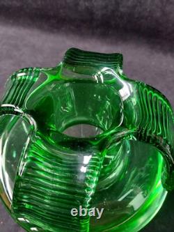 St Louis Vase en cristal Vert Moderniste